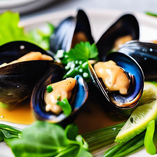 Homemade dish Mussels with kiwi 94008