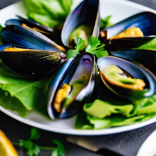 Homemade dish Mussels with kiwi 94009